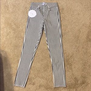 brand new navy & white striped pants